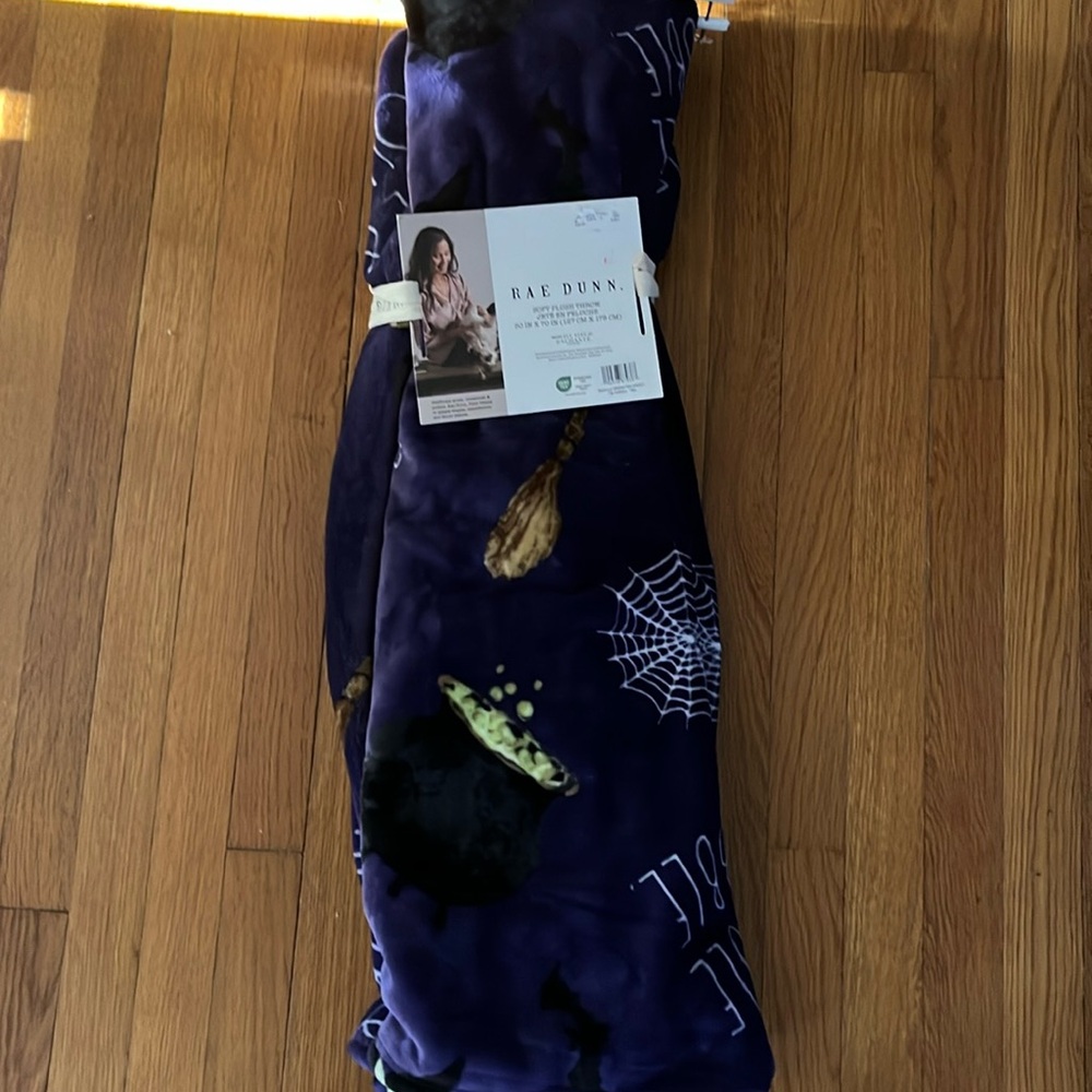Rae Dunn Halloween throw blanket brand new